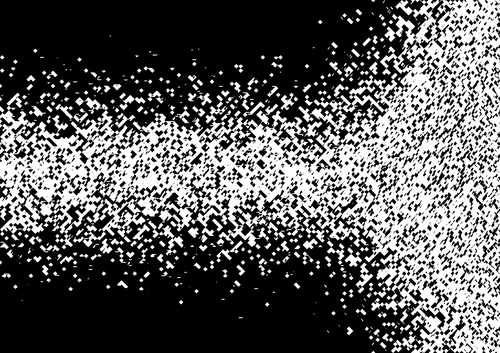 White scatter on black background