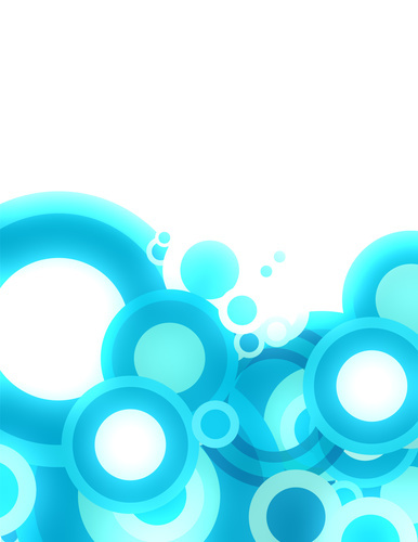 Glowing blue circles abstract background