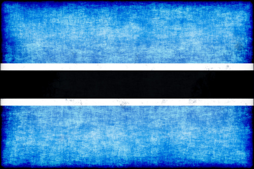 Botswana flag with grunge texture