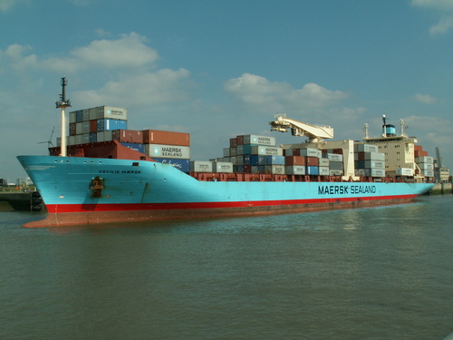 Vrachtschip van Maersk