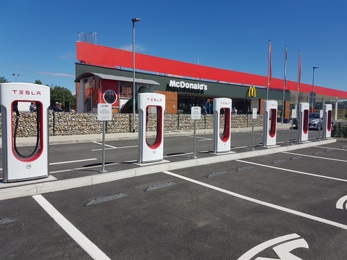 Tesla charging station in Slovenia