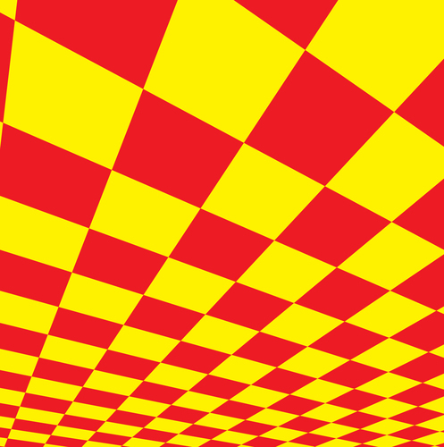 Checkered pattern red and yellow