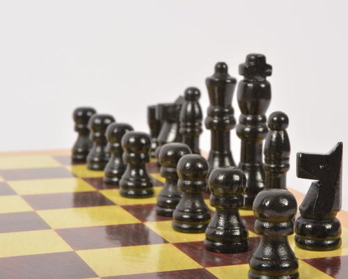 Peças de xadrez preto
