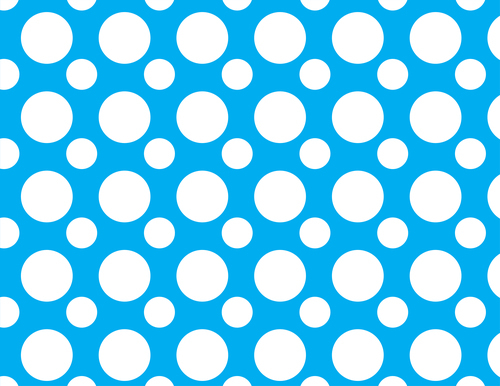 White circles blue background