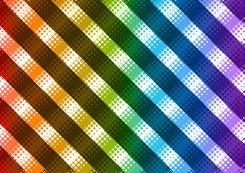 Striped pattern with halftone