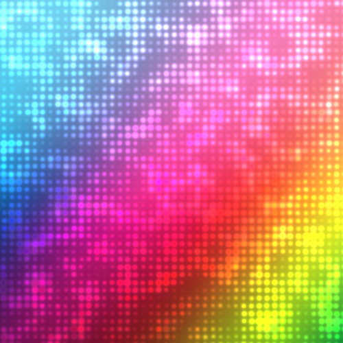 Patrón punteado en colores del arco iris
