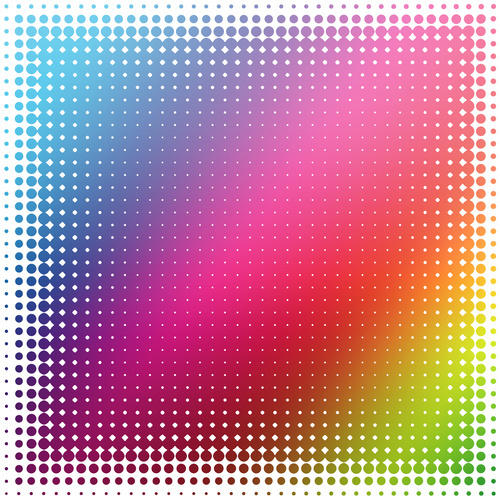 Rainbow background halftone pattern