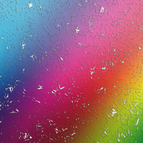 Rainbow colors peeled off surface