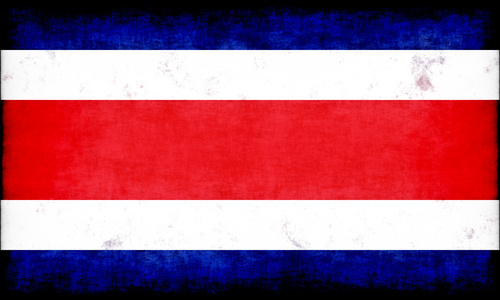 Kosta Rika Cumhuriyeti bayrağı düğmesi