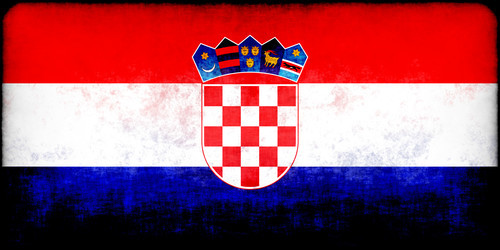 Croatian flag grunge texture