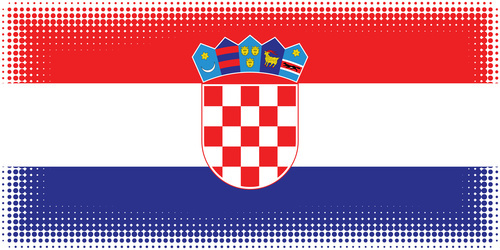 Croatian flag halftone effect