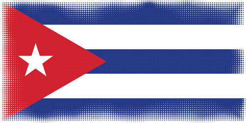 Cuban flag halftone effect