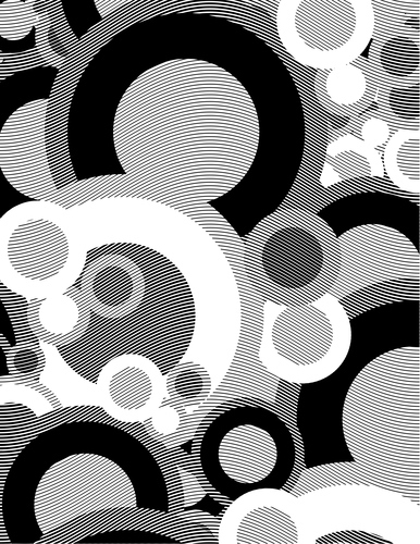 Black and white retro circles