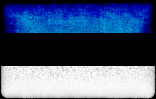 Estland flagga med grunge konsistens