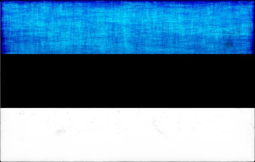 Estonya bayrağı grunge etkisi