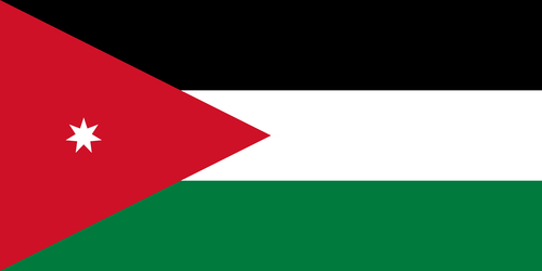 Flagga av Jordanien