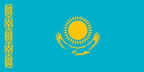 Flagga fÃ¶r Kazakstan