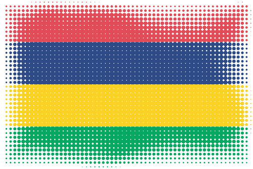 Bandeira de Mauritian no patter Dotty