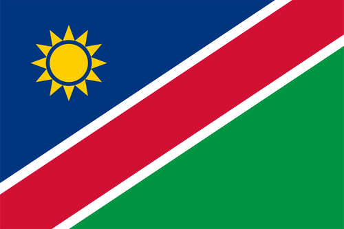 Flagga av Namibia