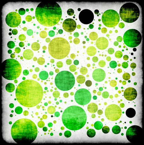 Fond avec des cercles verts
