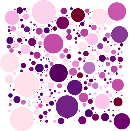 Círculos de color púrpura y rosa