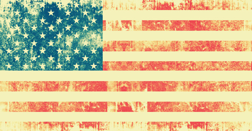 Retro vlag van Verenigde Staten