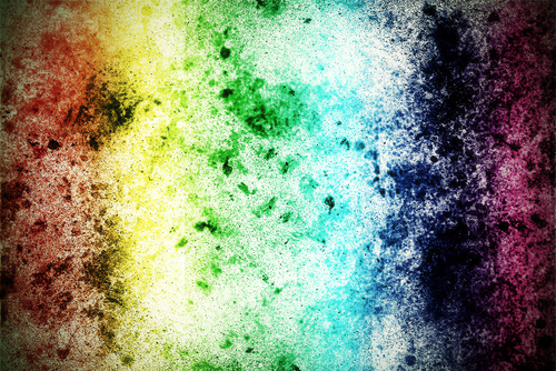Colorful ink spatter