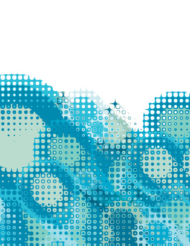 Halftone pattern blue background