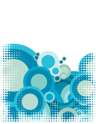 Blue circles with halftone effect