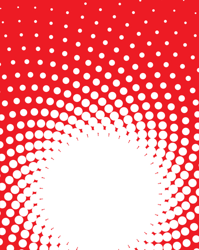 Red background with white halftone