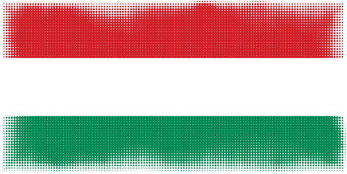 Modèle de demi-ton de drapeau de Hongrie
