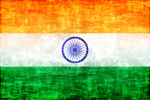 Textura de grunge bandeira indiana