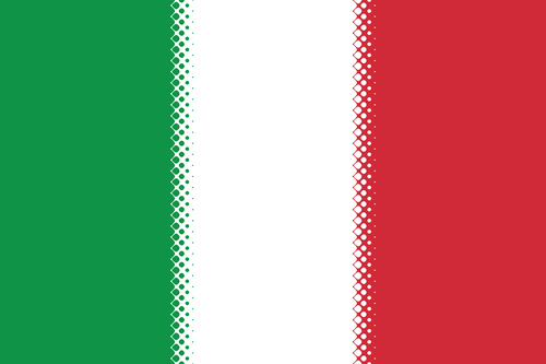 Italian flag halftone effect