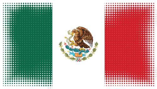 Flag of Mexico halftone pattern