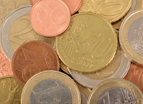 Close-up de moedas