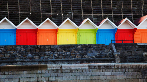Cabanas multicoloridas
