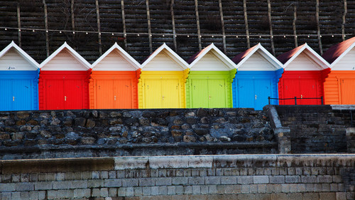 Cabañas multicolores