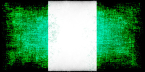 Drapeau grunge du Nigéria