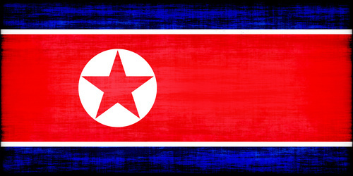 Noord-Korea vlag grunge textuur