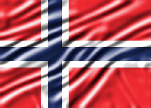 Ondulado bandera de Noruega 2