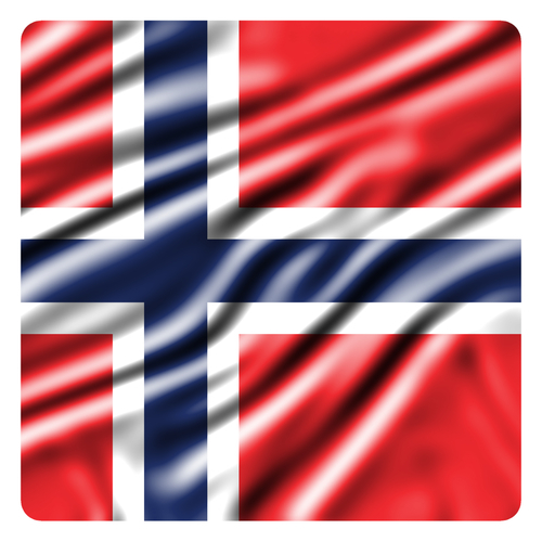 Norges flagga i en rektangel