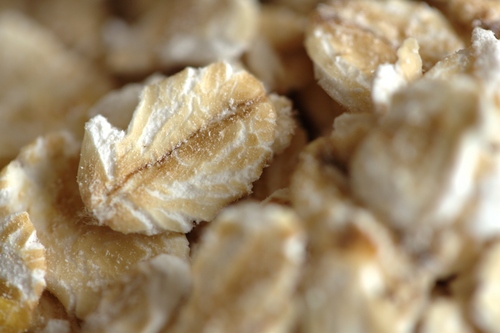 Oatmeal macro image