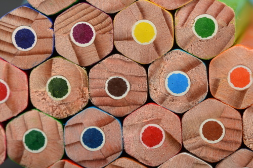 Pontas de lápis de cor