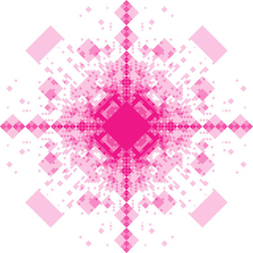 Růžová abstraktní symbol