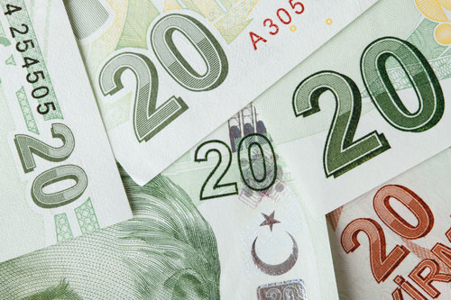 Turkse geld close-up