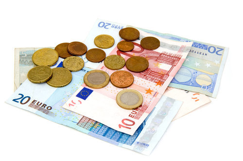Facturile de euro şi monedele