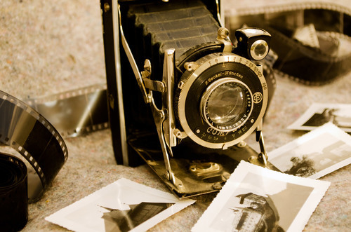 Büyük vintage fotoğraf makinesi
