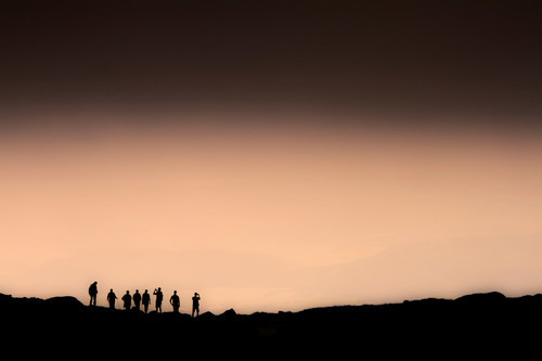 Hikers silhouettes