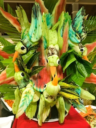 Sculpture sur fruits