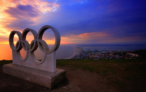 Olympische ringen op Portland